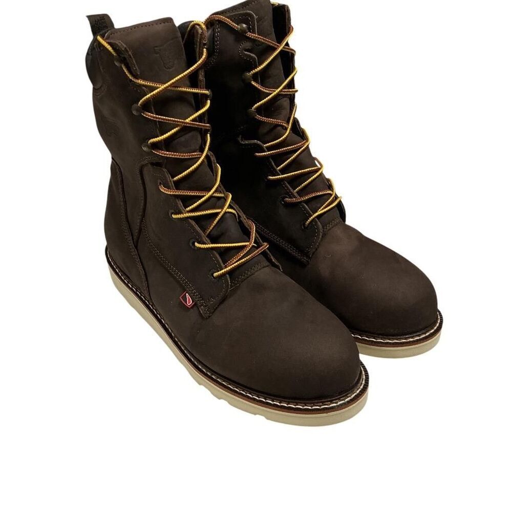 Red Wing Men Lace-up Steel Toe Work Boots/Shoe 12D Brown Water Oil Resistant NEW